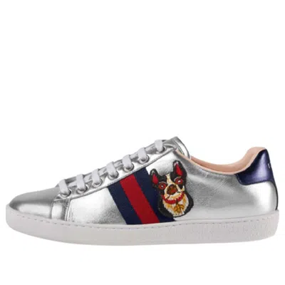 GUCCI (WMNS) Gucci Ace 'Year of the Dog - Metallic Silver'
