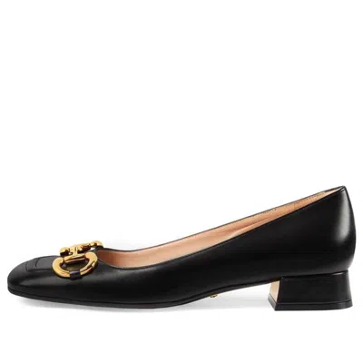 GUCCI (WMNS) Gucci Ballet Flat with Horsebit 'Black Leather'