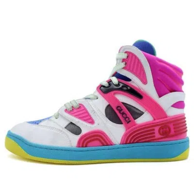 GUCCI (WMNS) Gucci Basket High 'White Pink Blue'