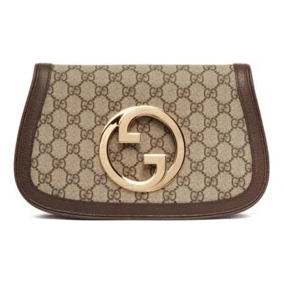GUCCI (WMNS) Gucci Blondie Shoulder Bag 'Beige Ebony Supreme'
