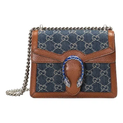 GUCCI (WMNS) Gucci Dionysus Single Shoulder Bag Mini Blue/Brown