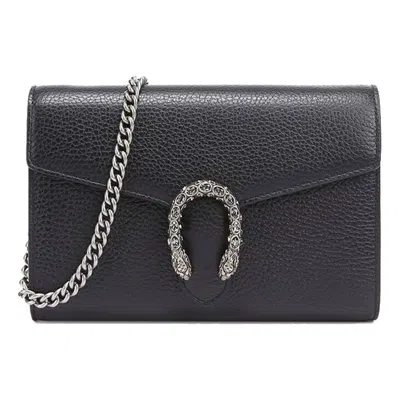 GUCCI (WMNS) Gucci Dionysus Tiger Head Leather Chain Shoulder Messenger Bag Mini Black