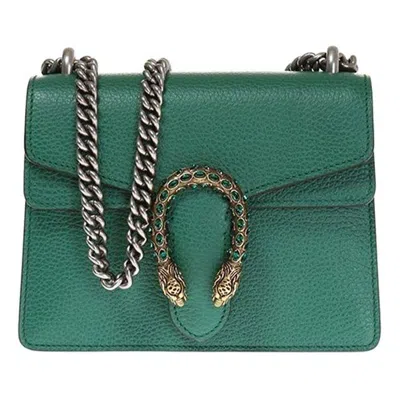 GUCCI (WMNS) Gucci Dionysus Tiger Head Leather Chain Shoulder Messenger Bag Mini Green Classic