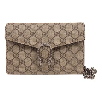 GUCCI (WMNS) Gucci Dionysus Tiger Head Logo Canvas Chain Shoulder Messenger Bag Mini Red Classic