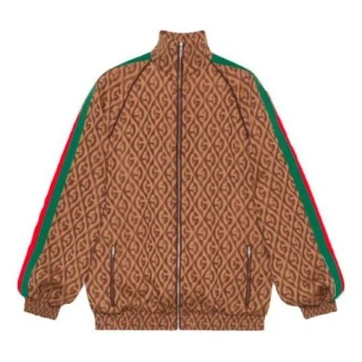 GUCCI (WMNS) Gucci G Rhombus Jacket 'Brown'