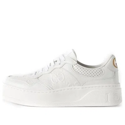 GUCCI (WMNS) Gucci GG Embossed Sneaker 'White'