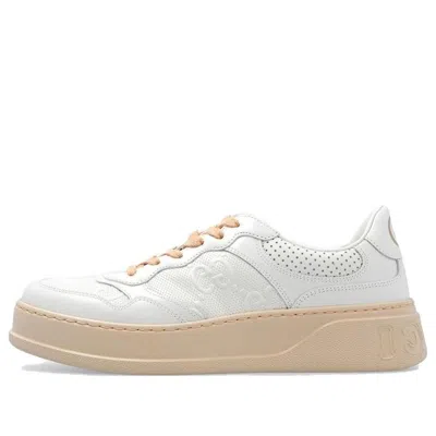 GUCCI (WMNS) Gucci GG Embossed Sneaker 'White Beige'