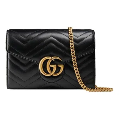 GUCCI (WMNS) Gucci GG Marmont Matelasse Mini Bag 'Black'