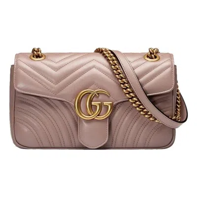 GUCCI (WMNS) Gucci GG Marmont Matelasse Shoulder Bag 'Dusty Pink'