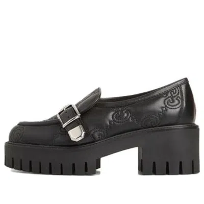 GUCCI (WMNS) Gucci GG Matelass Slip-On Loafers with Block heel 'Black'