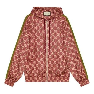 GUCCI (WMNS) Gucci GG Supreme Print Silk Jacket 'Sweet Berries Rose'