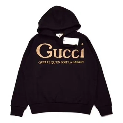 GUCCI (WMNS) Gucci Gold Logo autumn Black