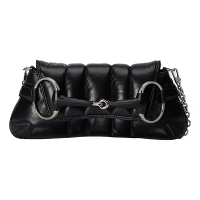 GUCCI (WMNS) Gucci Horsebit Chain Small Shoulder Bag 'Black'