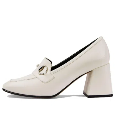 GUCCI (WMNS) Gucci Horsebit Pump 'Off White Leather'