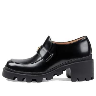 GUCCI (WMNS) Gucci Interlocking G Loafers 'All Black'