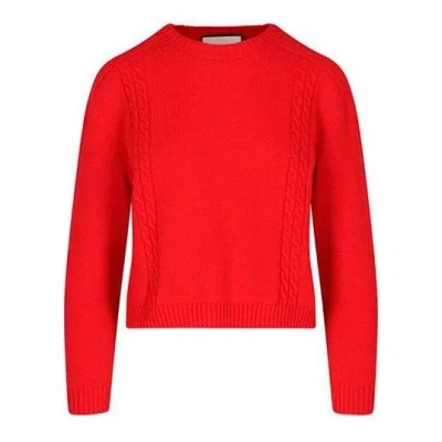 GUCCI (WMNS) Gucci Knitted Wool Jumper 'Red'
