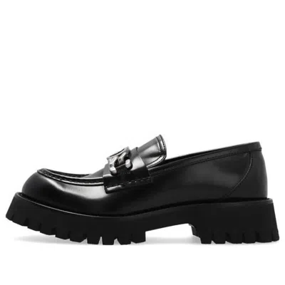 GUCCI (WMNS) Gucci Lug Sole Loafer 'Black Leather'