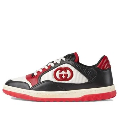 GUCCI (WMNS) Gucci MAC80 Embroidered Sneakers 'Black Red'