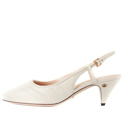 GUCCI (WMNS) Gucci Metalasse Sling Back 'White'