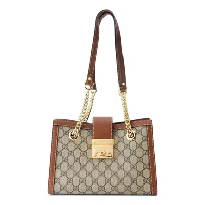 GUCCI (WMNS) Gucci Padlock GG Bag Small-Size Brown