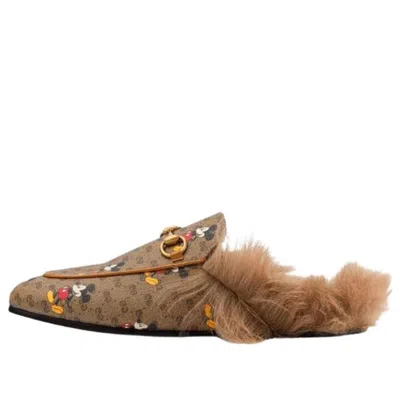 GUCCI (WMNS) Gucci Princetown Fur Lined Slipper x Disney 'Mickey Mouse'
