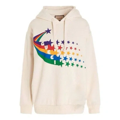 GUCCI (WMNS) Gucci Rainbow Star Hoodie 'Beige'