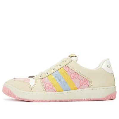 GUCCI (WMNS) Gucci Screener GG Sneakers 'Pink Beige'