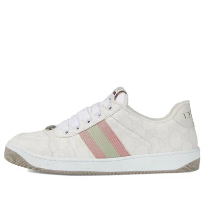 GUCCI (WMNS) Gucci Screener sneaker 'White GG Supreme'