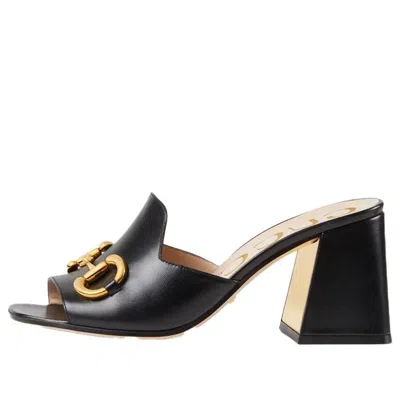 GUCCI (WMNS) Gucci slide sandal with Horsebit 'Black Leather'