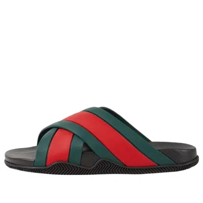 GUCCI (WMNS) Gucci Slide Web Stripe 'Black'