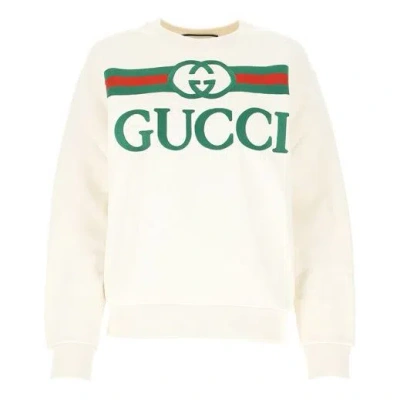 GUCCI (WMNS) GUCCI SS20 Logo Oversized Sweater 'Cream'