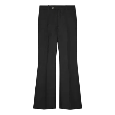 GUCCI (WMNS) Gucci Wool Silk Cropped Flare Pant 'Black'