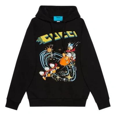 GUCCI (WMNS) Gucci x Disney Joint SS21 Cartoon Donald Duck Printed Hoodie For Black