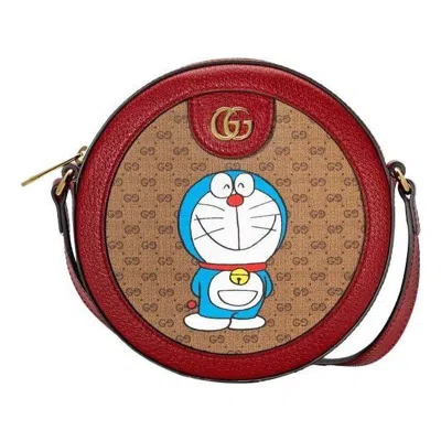 GUCCI (WMNS) Gucci x Doraemon Shoulder Bag 'Beige Brown'