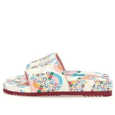 GUCCI (WMNS) Gucci x The North Face Leather Sandal 'White Multicolor'