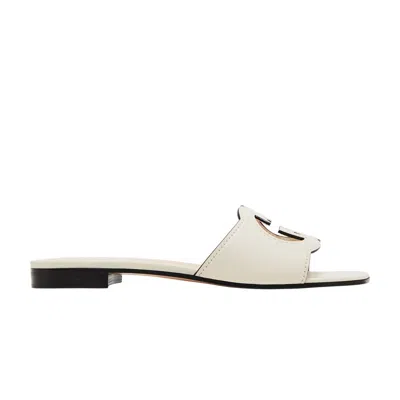 GUCCI GUCCI WMNS INTERLOCKING G CUT-OUT SLIDE SANDAL 'MYSTIC WHITE'