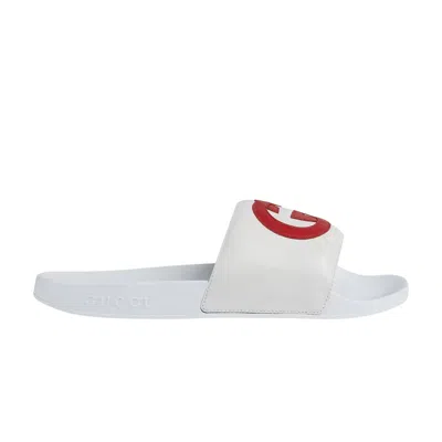 GUCCI GUCCI WMNS SLIDE 'INTERLOCKING G - WHITE RED'