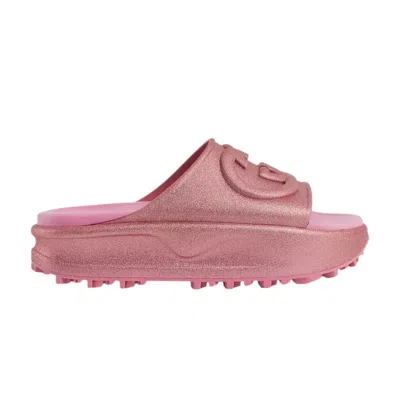 GUCCI GUCCI WMNS SLIDE SANDAL 'INTERLOCKING G - METALLIC ROSE PINK'