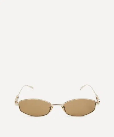 GUCCI GUCCI WOMEN'S OVAL CRYSTAL LOGO SUNGLASSES