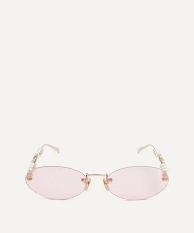 GUCCI GUCCI WOMEN'S OVAL FRAME SUNGLASSES