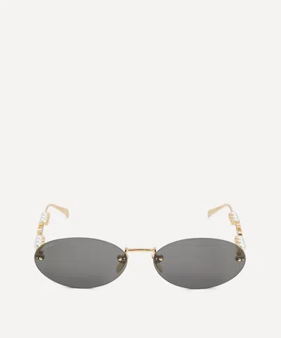 GUCCI GUCCI WOMEN'S OVAL FRAME SUNGLASSES