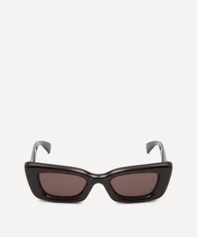 GUCCI GUCCI WOMEN'S RECTANGLE HAVANA LOGO SUNGLASSES