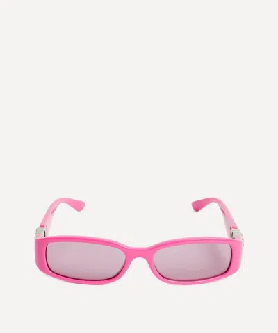 GUCCI GUCCI WOMEN'S RECTANGULAR FUCHSIA LOGO INJECTION SUNGLASSES