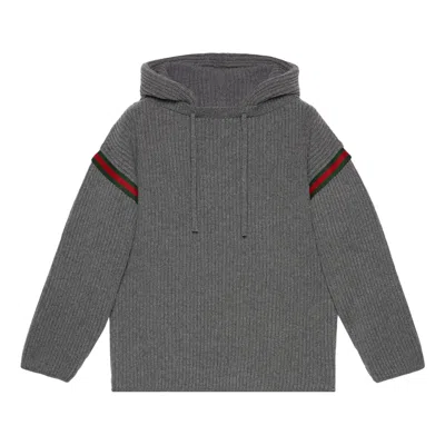 GUCCI Gucci Wool Cashmere Sweater With Hood 'Grey'