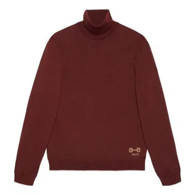 GUCCI Gucci Wool Sweater With Horsebit Intarsia 'Bordeaux'