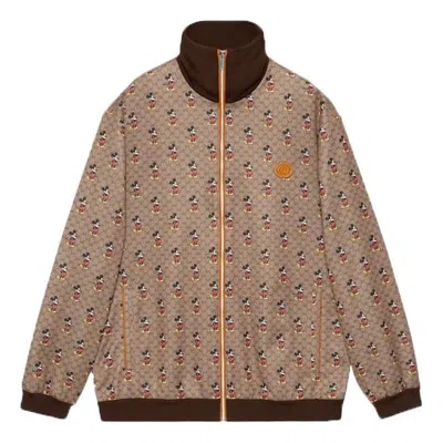 GUCCI Gucci x Disney Full-Printed Mickey Pattern Long Sleeve Jacket For Men Brown