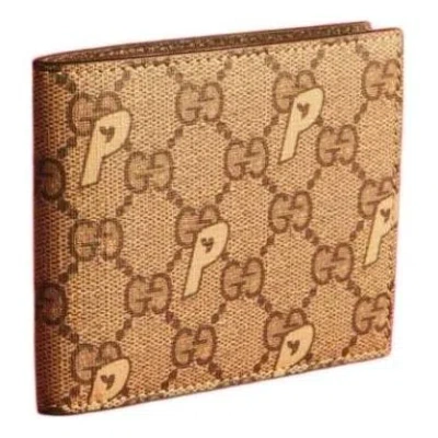 GUCCI Gucci x Palace GG-P Supreme Bi-Fold Wallet 'Beige'