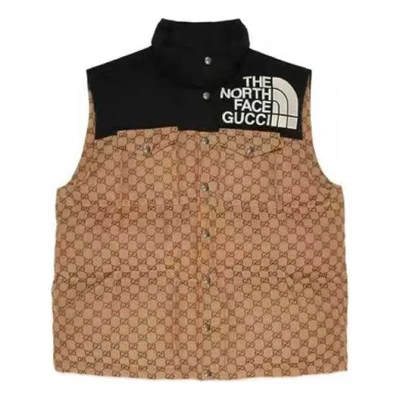 GUCCI Gucci x The North Face GG Padded Vest 'Beige Ebony Black'