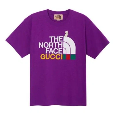 GUCCI Gucci x THE NORTH FACE Logo Tee 'Purple'