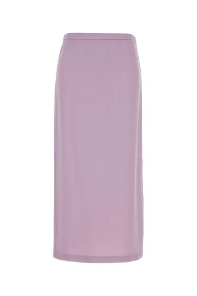 GUCCI GUCCI LILAC CREPE SKIRT